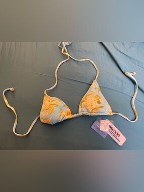 NWT Candies Tropical Pineapple Triangle Bikini Top - Sz S M L